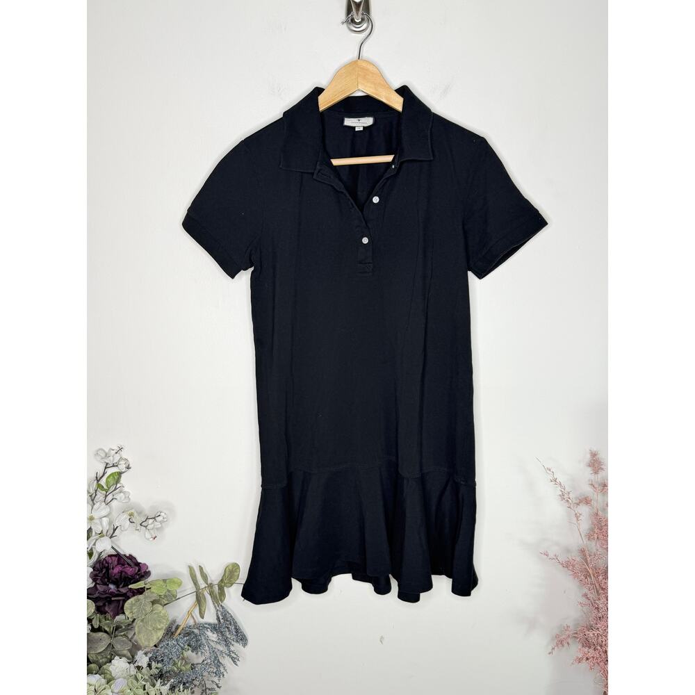 TUCKERNUCK Pique May Polo Dress Black Sz M $148 {3D2} - Picture 2 of 5